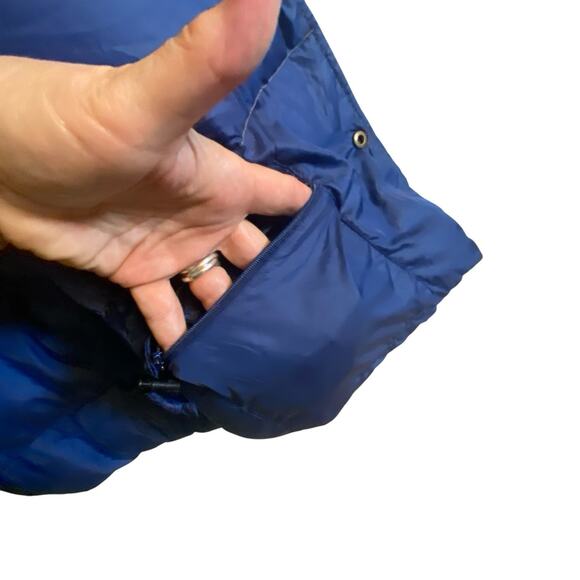 Vintage LL Bean Gold Tan Puffer Vest Snap Goose Down Men XXL Packable Gorpcore - Picture 13 of 16